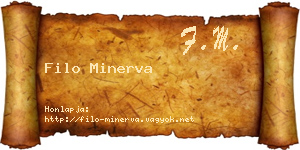 Filo Minerva névjegykártya