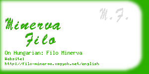 minerva filo business card